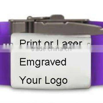 Logo engraved plate soft fashion bracelet 2016