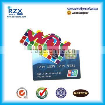 Lamination custom printing non-standard card size PVC die cut card