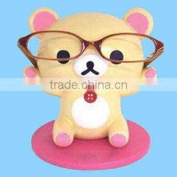 resin relax bear glasses stand statue