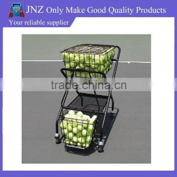 Rolling tennis ball teaching wire basket