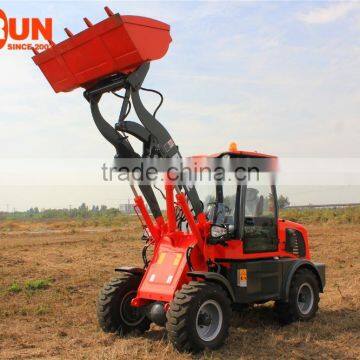 Everun Agricultural Machines 1.2 Ton Mini Wheel Loader With Grapple Bucket photo-2