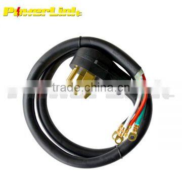 H60136 3-Pole 4-Wire SRDT 30A 125/250-Dryer Cord Volt, Black, 4-Feet