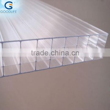 uv blocking transparent high quality flat multiwall polycarbonate sheet for decorative ceiling plates