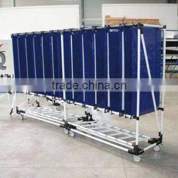 roller container and warehouse pipe rack