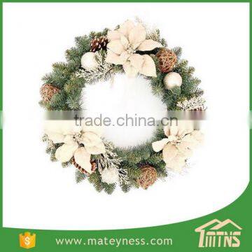 Moss Ball Mixed Pine Artificial Christmas Wreath Decorative