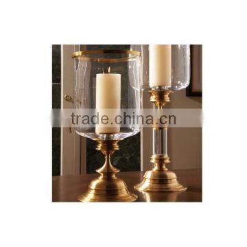 Glass Hurricane Pillar Candle Holder Centerpiece photo-2