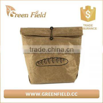 Portable Folding Washable Brown Tyvek Paper Insulated Lunch Cooler Bag