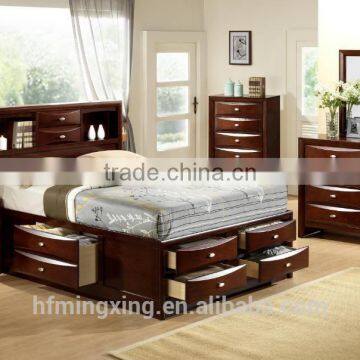 4 Piece Bedroom Furniture Set Platform Bed Headboard