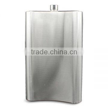 178oz Stainless steel hip flasks laser welding mirror flask with leather package