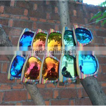 Technical Rainbow Wood Sunglasses OEM China Factory Fashionable Wooden Eyeglasses photo-3