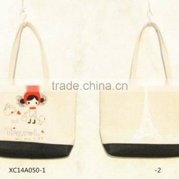 2015 hot selling printed canvas tote bag