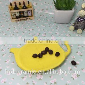 Made in China Stocked Dinnerware Yellow Ceramic Dish photo-2