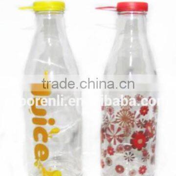 1000ml color printing wide mouth glass milk bottle