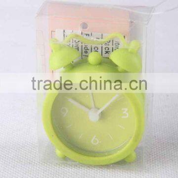 Small round silicone table clock fashionable alarm clock