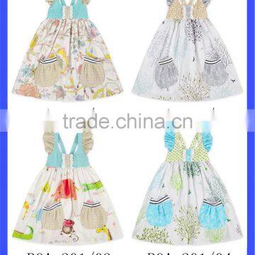 Summer Flutter Sleeve 0-6 Years Girls Frocks Designs Latest Kids Dresses photo-6