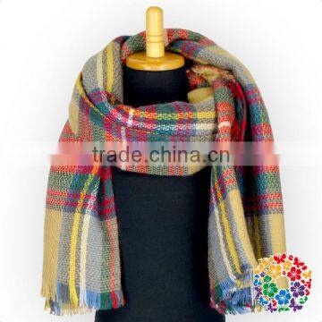 Turkish Pashmina Shawl Red Plaid Winter Shawl Kids Latest Design Shawl photo-4