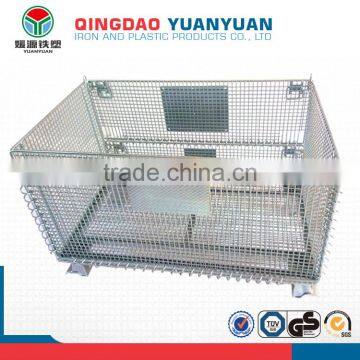 Stacking logistics wiremesh cage warehouse storage rack roll container