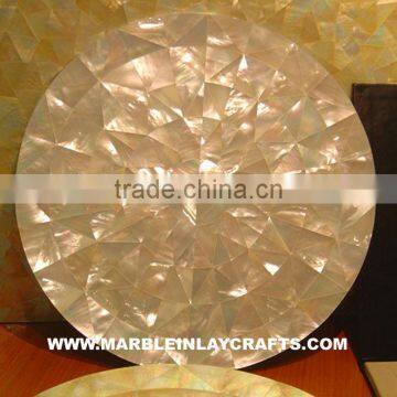 Semi Precious Mother Of Pearl Table Tops, Marble Table Top