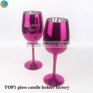 Candle Holder Handcrafted Votive Festive Glass Goblet Candle Stand photo-4