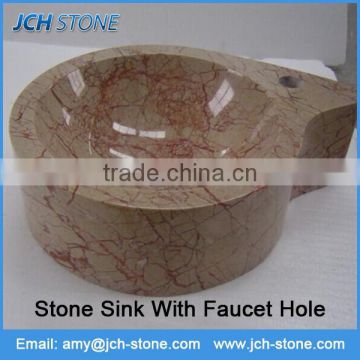 round circular shape marble wash basin