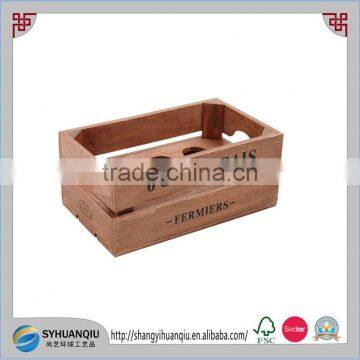 2015 New Designed Wholesale Natural Unfinishd Cheap Wooden Fruit Crates For Sale