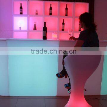 popular glowing led bar counter, illuminated home bar furniture