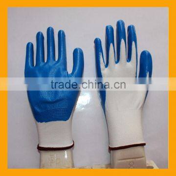 Blue Cheap Smooth Nitrile Coated Gloves, Nitrile Glove Manufacture photo-3