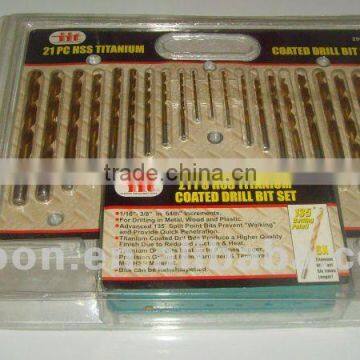 21pcs twist drill set