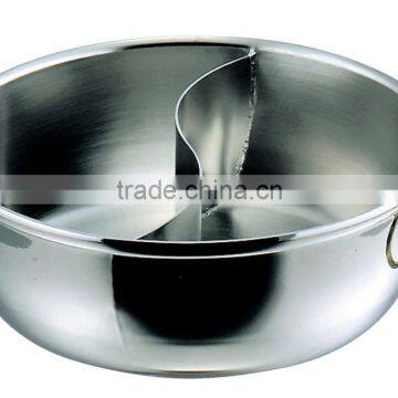 Shabu Shabu Pot Without Lid Copper Pot Cooking Copper Plating Finishing Stainless Steel Finishing With Sealed Partition photo-2