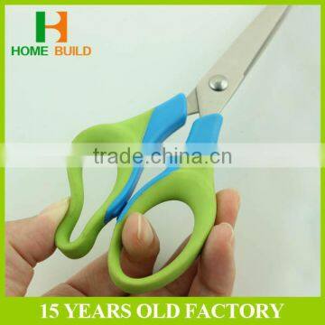 Factory price HB-S6107 Soft handle safety student scissors