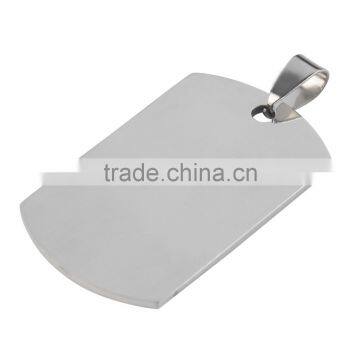 Promotions! Fashion Military Men's Stainless Steel Silver Plain Dog Tag Pendant No Chain Free Shipping photo-5