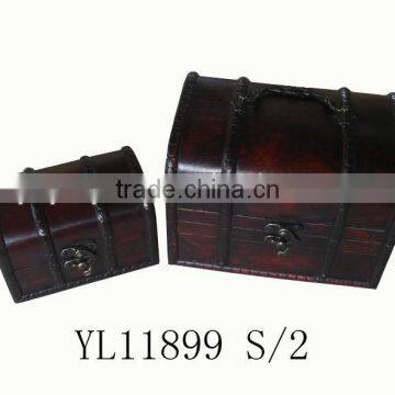 Antique Wood Storage Box YL11899