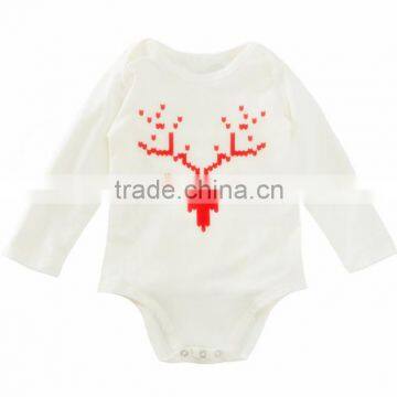 Infant and Child Boy and Girl Christmas Deer Print Two Piece Clothing Sets for 1-3 Years photo-2