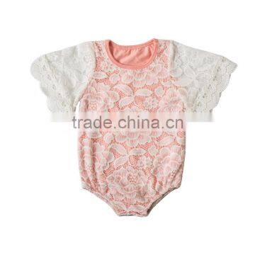 New Design Baby Lace Short Sleeve Romper Girls Jumpsuit photo-4