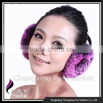 CX-EM-03 New Design Women Fashion Winter Rex Rabbit Fur Ear Muff photo-5