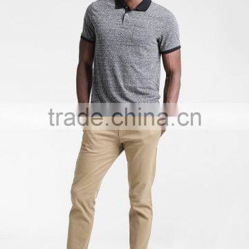 MGOO Customized Different Color Collar Polo Shirt Slim Fit Blank Polo Shirts For Men photo-4