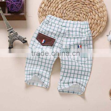 Wholesale sweet baby pants simple design plaid baby pants