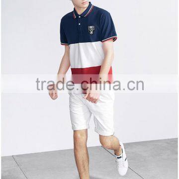 Short Sleeve Colorblock Softextile Polo t Shirt photo-2