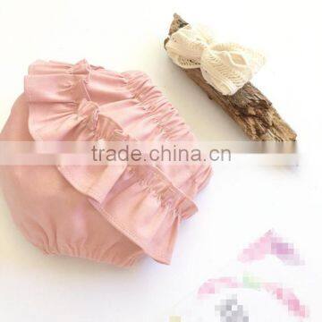 New Style Cotton Baby Pink Kids Shorts Wholesale Baby Ruffle Bloomers photo-2