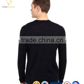 Men Lightweight Wholesale Wool V Neck Plain Pullover Sweaters photo-2