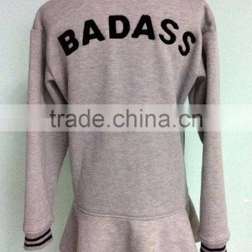 Hotsale Design Bad Ass Printed Winter Women Wool Sweatshirt Dress Jersey Fabric Made in China photo-2
