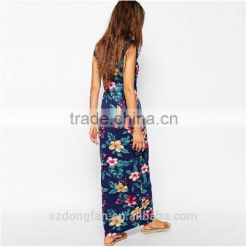 Long Cotton Maxi Skirt Sleeveless Muslim Evening Dress With Red And White Flower Girl Dress Garment Custom photo-4