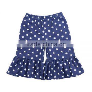 2017 star printed baby girl wholesale clothing girls hot beach shorts ruffle shorts