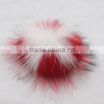 Myfur Fur Ball Raccoon Fur Pom Poms For Hat With Snap photo-2