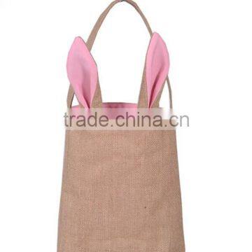 2016 New Arrival Fashion Easter Burlap Bunny Basket Easter Bucket Easter Basket Full Stock photo-2