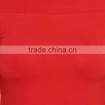 Women Plain no Brand T-shirt Custom Cotton off Shoulder t Shirt photo-4