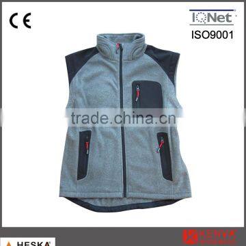 High quality spring mens sleeveless fleece waistcoat knitted vest