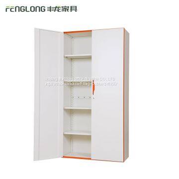 Knock Down Structure Steel/metal Swing 2 Door Filing Cabinet With 4 Shelves Inside photo-3