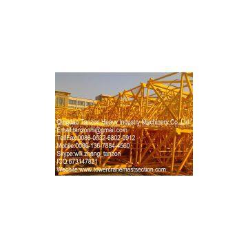 flat head tower crane structural steel mast section / steel plate mast section