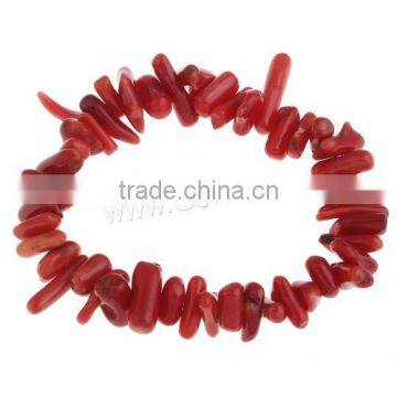 Other shape Natural Coral Bracelets red